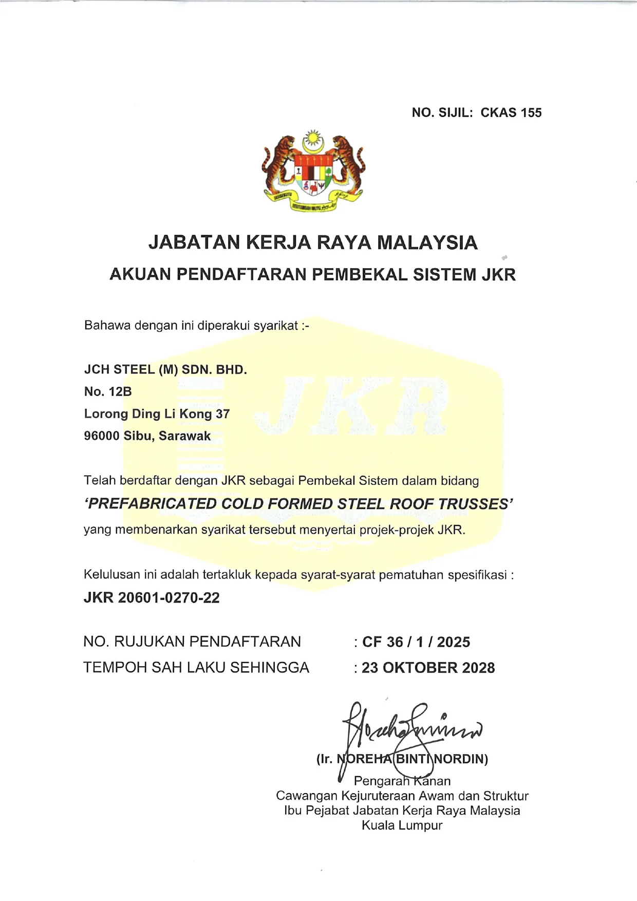 JKR Supplier Registration