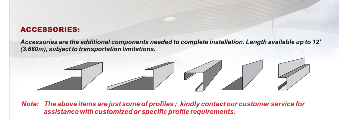 GPANEL 102 installation accessories